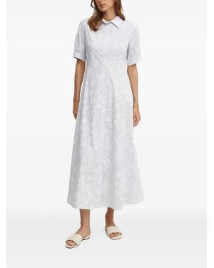 Sandro Ferrone Vestido camisero con estampado floral - Blanco