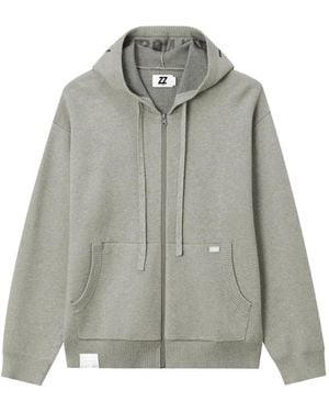 Izzue Sudadera Con Capucha Y Logo - Gris
