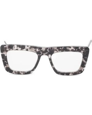 Thom Browne Tortoiseshell-Effect Square-Frame Glasses - Black