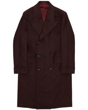 Fortela Bogart Double-Breasted Coat - Red