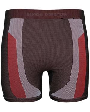 Heron Preston Geribbelde Shorts - Paars
