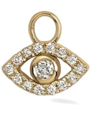 Lark & Berry 9Kt Entrancing Eye Diamond Charm - Metallic