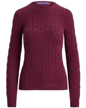 Polo Ralph Lauren Pullover Mit Zopfmuster - Lila