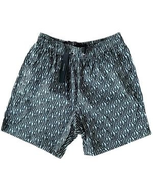 Amiri Logo-Print Swim Shorts - Blue