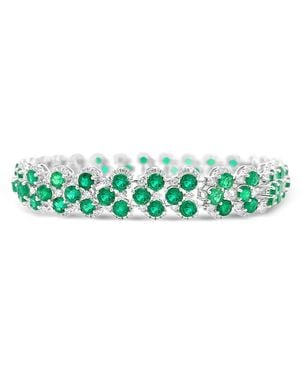 HYT Jewelry Emerald And Diamond Bracelet - Green