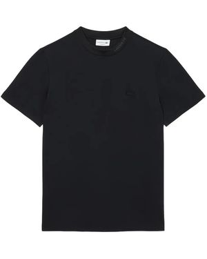Lacoste Logo-Patch Crew-Neck T-Shirt - Black
