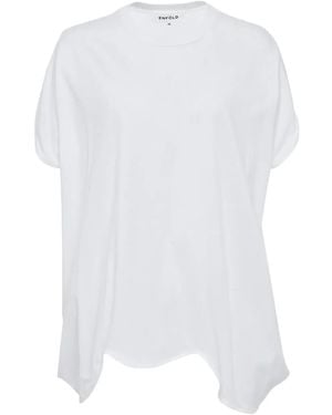 Enfold Asymmetric Cotton T-Shirt - White