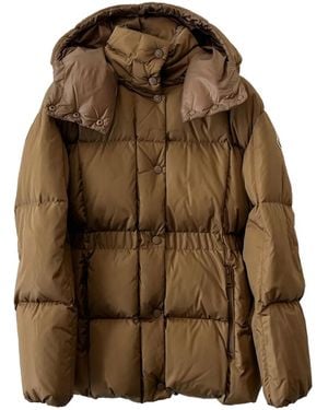 Moncler フーデッド キルティングジャケット - ブラウン