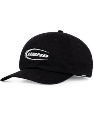 Neighborhood Logo-Embroidered Baseball Cap - Black