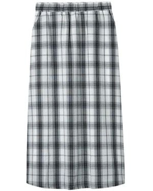 B+ AB Plaid Skirt - Grey