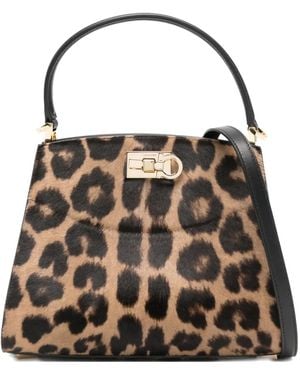Ferragamo Xs Studio Box Shopper Met Luipaard-Print - Meerkleurig