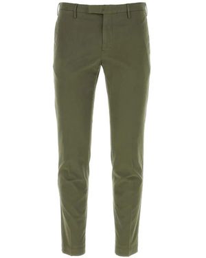 PT Torino Schmale Gabardine-Hose - Grün