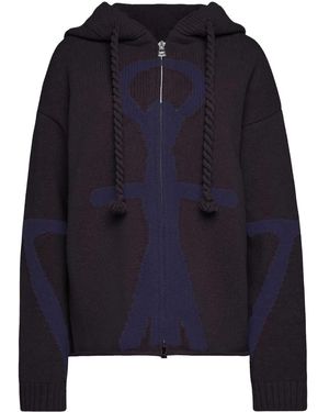 JW Anderson インターシャ パーカー - ブルー