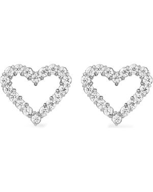 Daniel Wellington Crystal-Embellished Heart Earrings - White