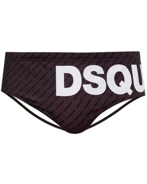 DSquared² Monogram Swim Briefs - White