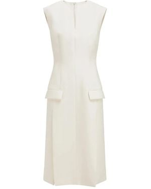 Ferragamo Sleeveless Tailored Dress - White