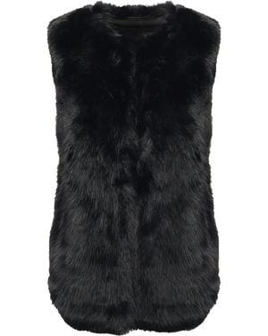 V73 Faux-Fur Gilet - Black