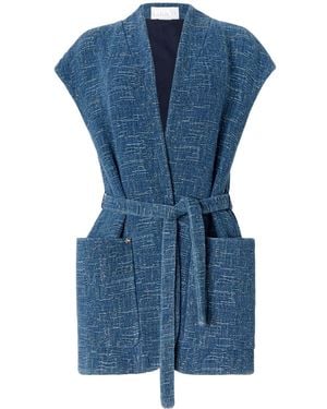 Genny Chaleco flameado - Azul