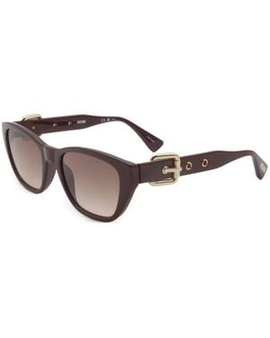 Moschino Buckle-Detail Cat-Eye Sunglasses - Brown