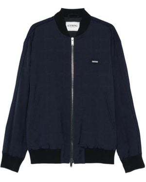 Iceberg Zip Bomber Jacket - Blue