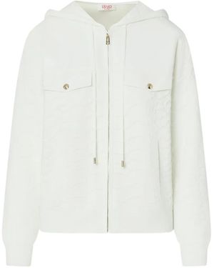 Liu Jo Hooded Zip-Up Jumper - White