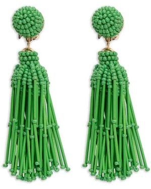 Carolina Herrera Tassel Drop Earrings - Green