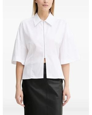 Won Hundred Zip-Front Collared Shirt - White