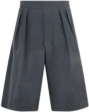 Moschino Pleated Wide-Leg Shorts - Grey