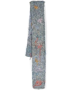 Maison Margiela チャンキーニット スカーフ - ブルー