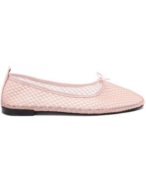 Repetto Mesh Bow-Detail Ballet Flats - Pink