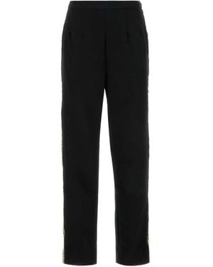 Bode Pantalon De Tailleur À Bandes Contrastantes - Noir