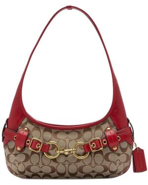 COACH Belted Ergo Shoulder Bag 26 - Red