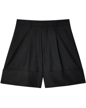 Simone Rocha Shorts Sartoriali Sculpted Newsboy - Nero