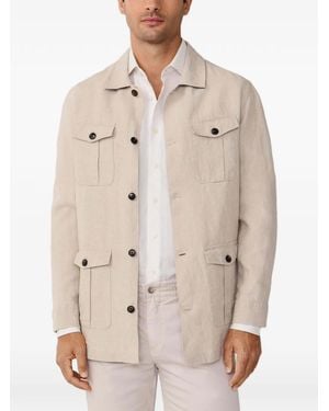 Hackett Four-Pocket Linen Jacket - Natural