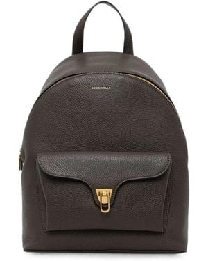 Coccinelle Beat Generation Grained Leather Backpack - Black