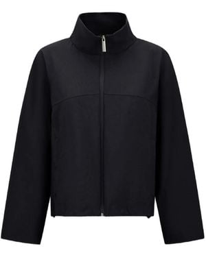Laminar Chaqueta Con Logo Y Cuello Alto - Azul