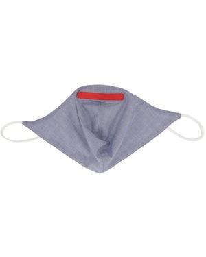 Isaia Karierte Prince Of Wales Mundschutzmaske - Blau