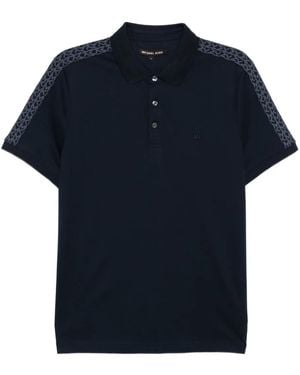 Michael Kors Poloshirt Met Geborduurd Logo - Blauw