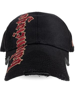 Balenciaga Gothic Placement No Closure Cap - Black