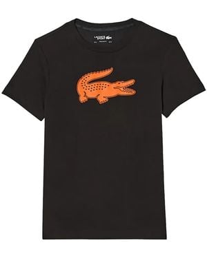 Lacoste T-Shirt Met Print - Zwart