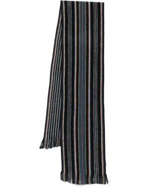 Paul Smith Schwarzer Merinowollschal Aw25