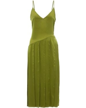 JW Anderson Ribbon-Panel Midi Dress - Green