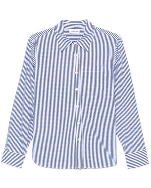 P.A.R.O.S.H. Striped Cotton Shirt - Blue