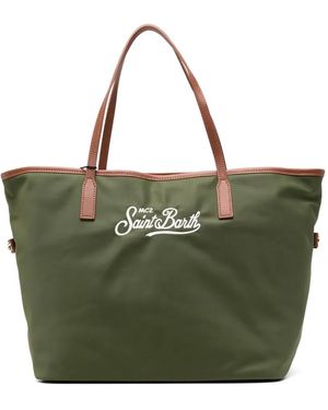 MC2 Saint Barth Borsa Tote Con Logo E Finiture - Verde