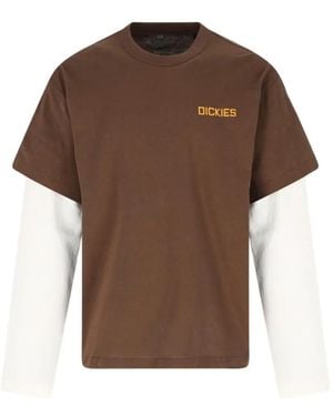 Dickies Payson Langarmshirt Mit Print - Braun