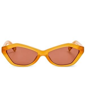 Jacquemus Bambino Geometric-Frame Sunglasses - Orange