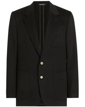 Dolce & Gabbana Single-Breasted Portofino Cashmere Jacket - Black