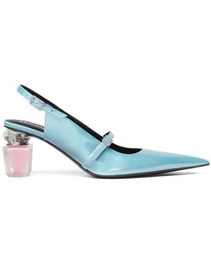 Versace Bright Crystal 70mm スリングバック パンプス - ブルー