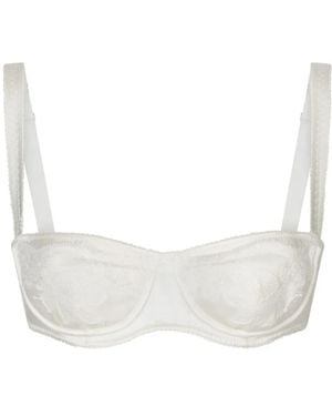 Dolce & Gabbana Lace-Detail Balconette Bra - White