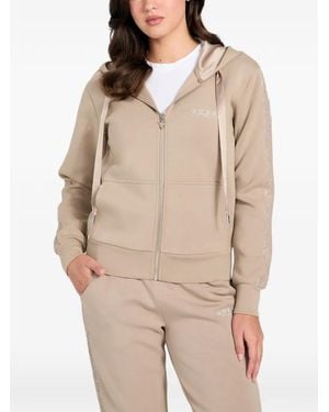 Guess Scuba Sweatshirt With Hoodie - Natural